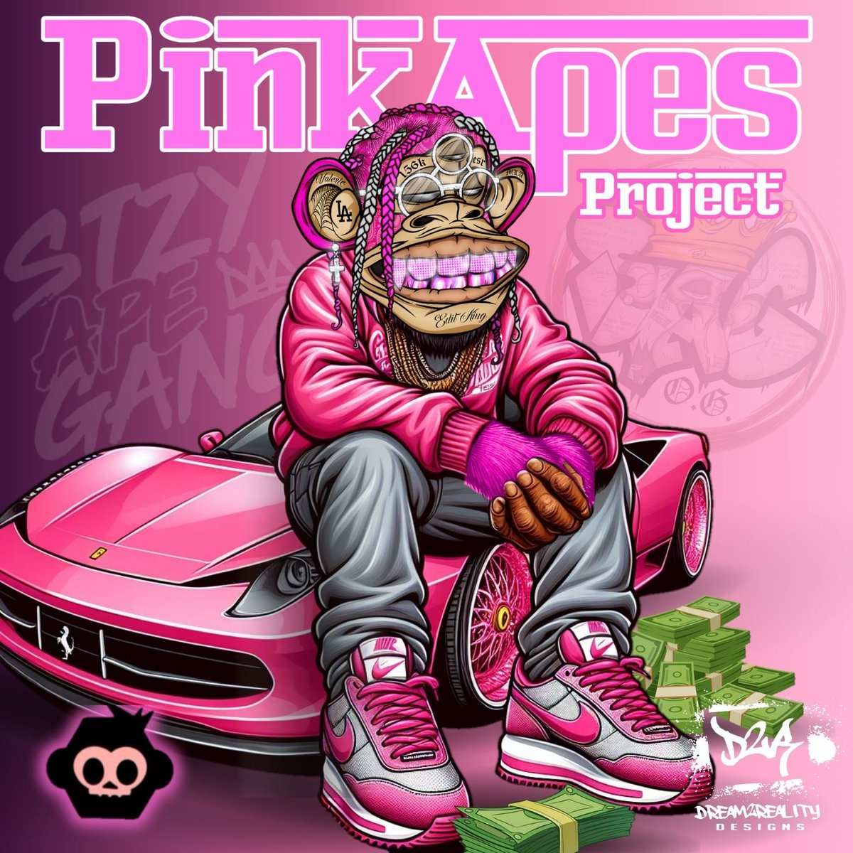 D_2_R_Designs's tweet photo. @PinkApeProject is bringing that 2021 Feeling back to Web3. I don't know about you, but I'm #PinkASF 💯💯💯💯💯
#PinkApesProject #Dream2Reality
#IfYouAintPinkYouStink #D2R
#RealApesWearPink #PinkIsTheAlpha https://t.co/T6MIp4E2Hf