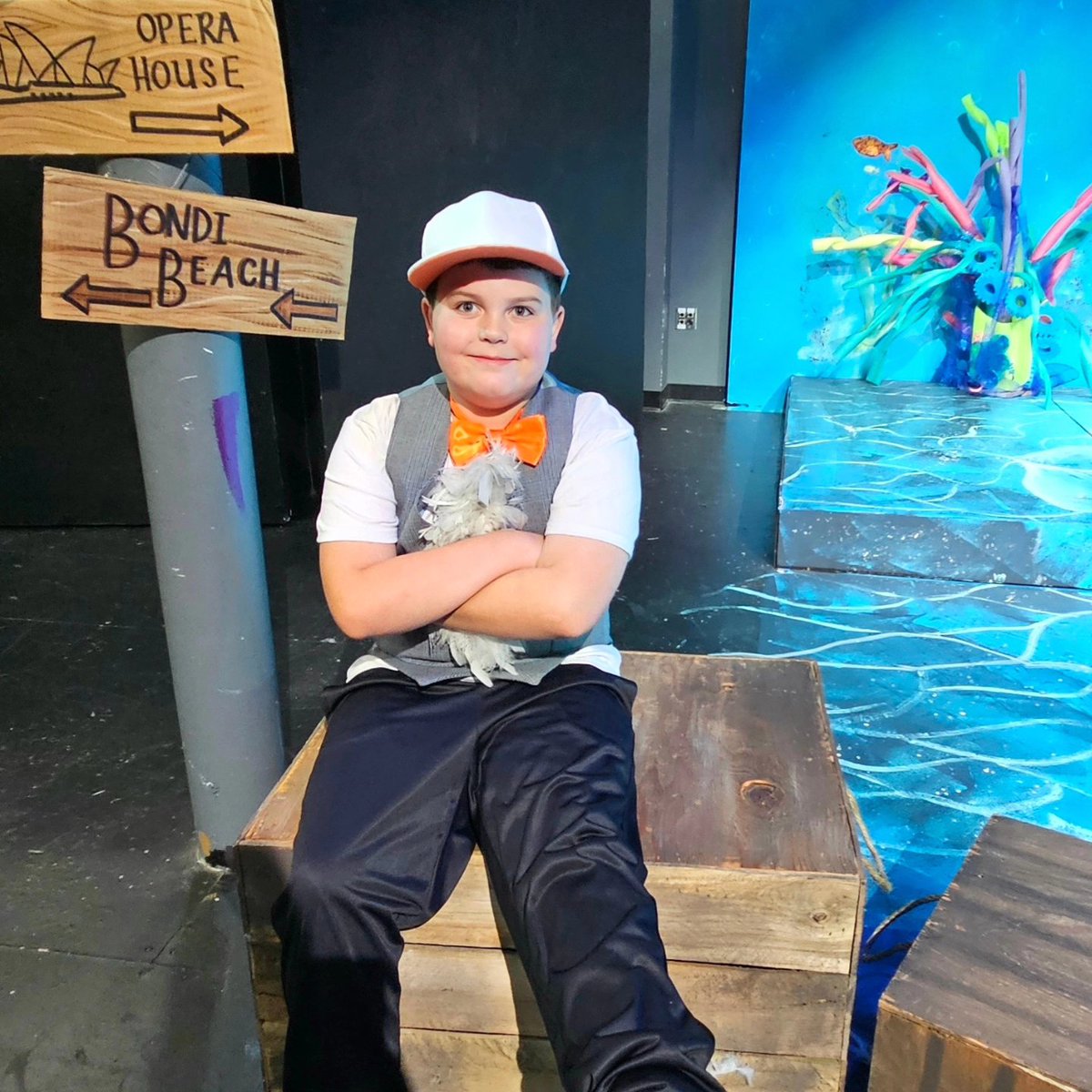 AuthorAugustA's tweet image. Tonight was opening night at @northernstartheater #findingnemo #pelican #narrator training for @WWE