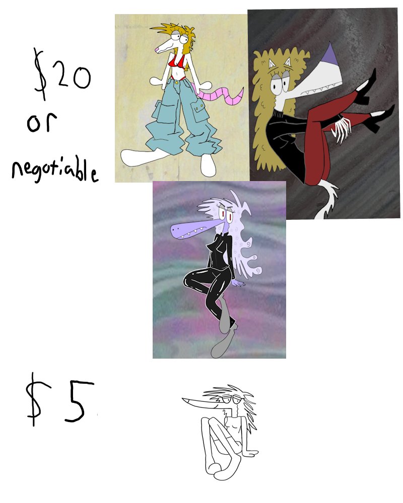 emergency coms
im close to finishing some so i might as well open cuz im pretty empty until around the 20th : ( 
20 for full color one body, but can negotiate
5 for bw doodle
cheap cuz im desperate and slow at comms. Will also go higher if u want me to lol
dm if interested
