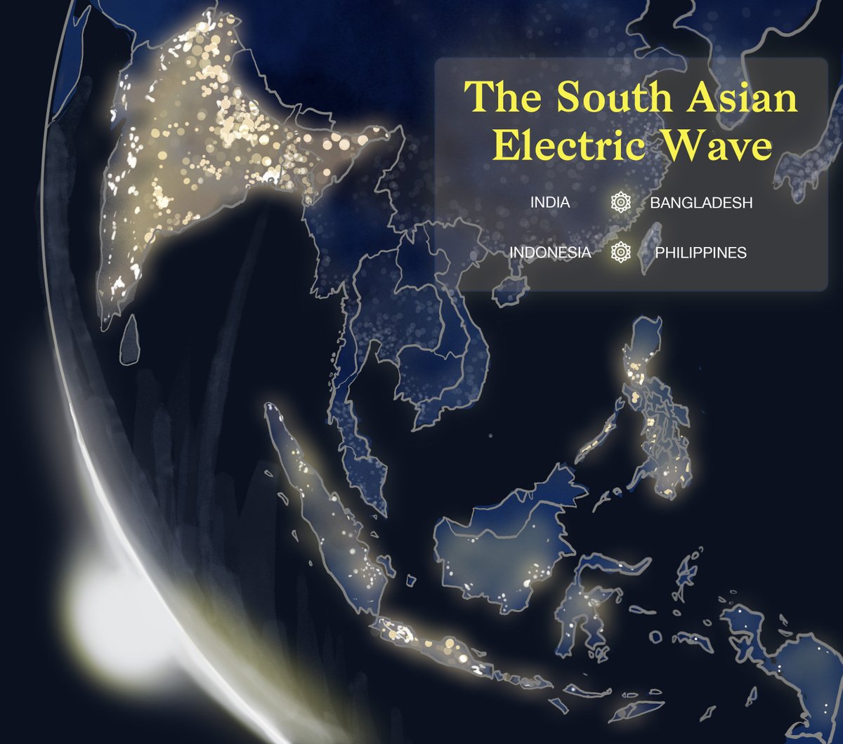 Patrickfresne's tweet photo. In the early 2020s, four major South Asian nations flipped the switch to full electrification.

In the piece below, we argue that the 'electrification' of South Asia is the most potent trend shaping the world of tomorrow.

#commodities #megatrends #BRICS 
https://t.co/BSQhP88a2t https://t.co/h8KiQ4Duyo