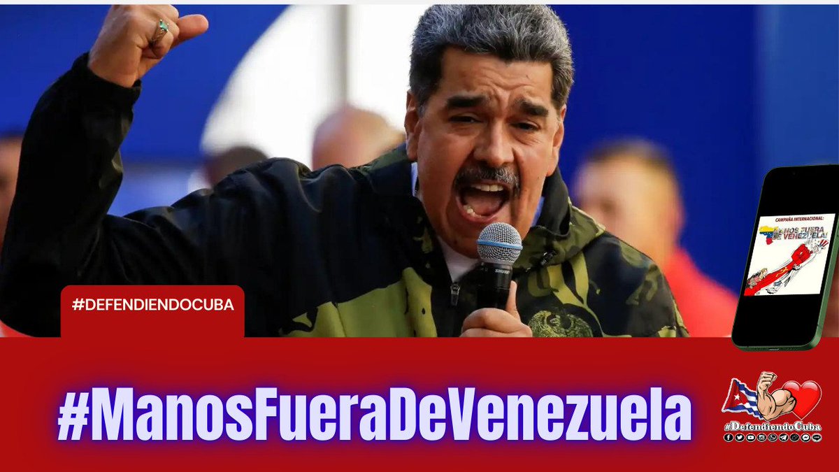 <a href="/DefendiendoCuba/">Defendiendo Cuba</a> <a href="/TdChCaracas/">★Tuiteros De Chávez★</a> <a href="/TdChGuarico/">*Tuiteros De Chávez*</a> <a href="/TdchMerida/">Tuiteros De Chávez</a> <a href="/TdchLibres/">Tuiteros de Chavez</a> <a href="/embacubaven/">EmbaCuba_Venezuela</a> <a href="/cubacooperaven/">Brigada Médica Cubana en Venezuela</a> <a href="/FrankCuba2022/">Frank Rodríguez Pérez</a> <a href="/EVilluendasC/">Enrique Villuendas</a> <a href="/Vicente73977721/">Vicente Leal 🇨🇺🇵🇸🇧🇷🇻🇪🇳🇮</a> <a href="/DeZurdaTeam_/">DeZurdaTeam 📳</a> ‼️Manos fuera de Venezuela‼️

Seguiremos la firmeza de Nicolás Maduro cuando expresó:
"Le daremos una lección histórica a esa derecha fascista".

#MaduroPresidente🇻🇪
#DefendiendoCuba