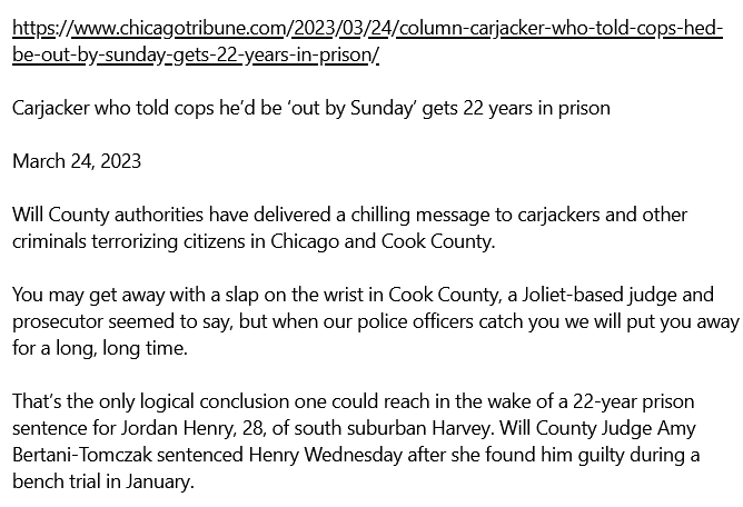 DanielAlmanPGH's tweet photo. This shows the huge difference between two adjacent counties.
"Carjacker who told cops he’d be ‘out by Sunday’ gets 22 years in prison"
https://t.co/a1Yv4ZcaKM
#CookCounty #Chicago #WillCounty #Crime #JordanHenry #Carjacking #Carjackers https://t.co/R1kSrSd7Ef