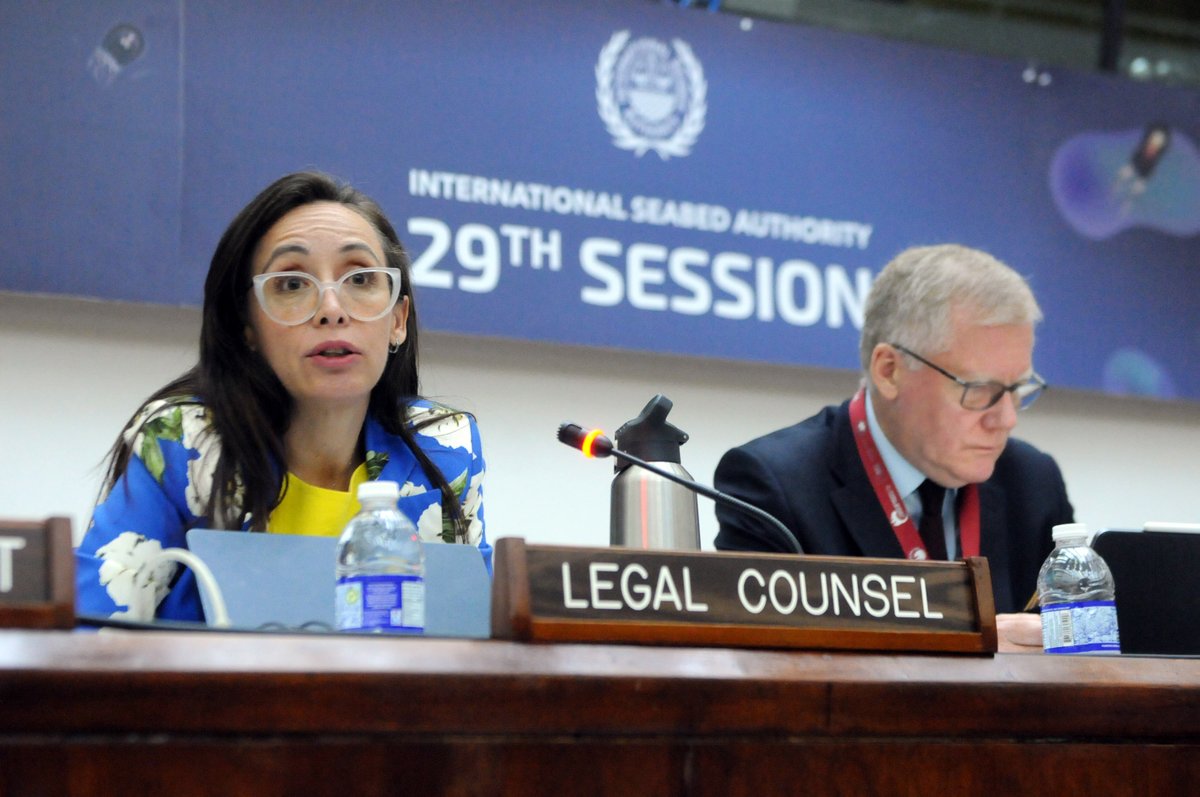 IISD_ENB's tweet photo. The election for the position of the Secretary-General brought new leadership and what some described as “a new era” for the International Seabed Authority, with Leticia Carvalho of Brazil attracting support from a significant number of delegates.

Read ▶️ https://t.co/DZm1U5oyOS https://t.co/N93ILD8pUG