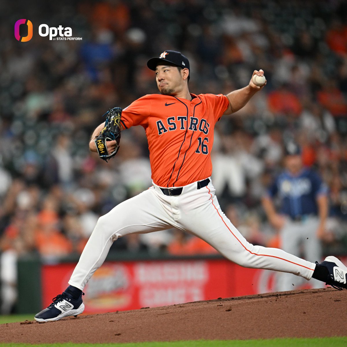 OptaSTATS's tweet photo. Yusei Kikuchi of the @astros is the first pitcher in MLB history to strike out 8+ consecutive batters in his team debut. https://t.co/MEgLpd2xfO