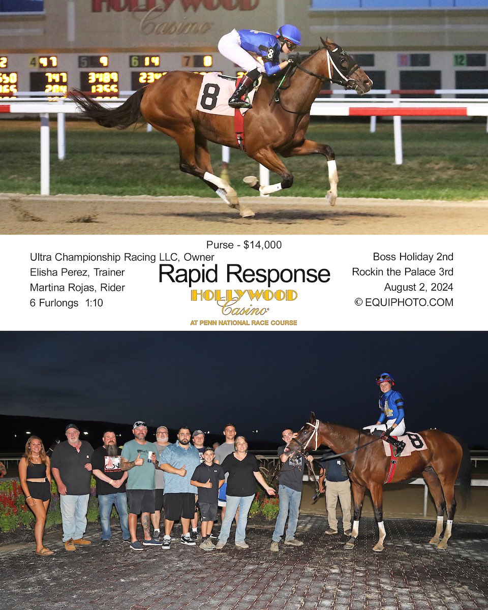 Ultra Championship Racing (@ultrachamps) on Twitter photo Rapid Response wins for fun for the team. Fantastic training job Elisha Perez and awesome ride <a href="/MartinaRojas200/">Martina Rojas</a> #UCR #RapidResponse #PennNational 📸: Equiphoto Rapid Response wins for fun for the team. Fantastic training job Elisha Perez and awesome ride <a href="/MartinaRojas200/">Martina Rojas</a> #UCR #RapidResponse #PennNational 📸: Equiphoto
