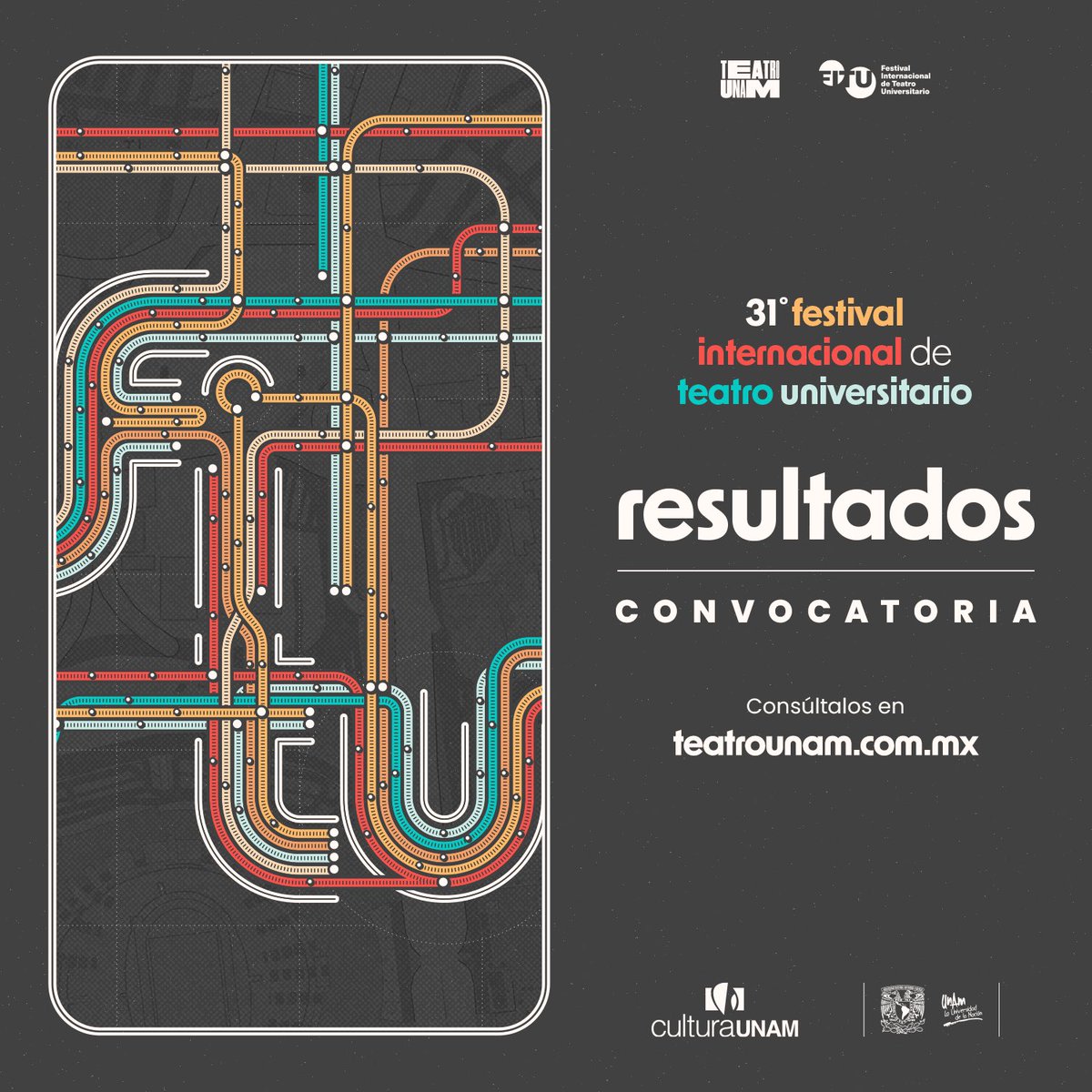 teatrounam's tweet photo. 📣 ¡Conoce a lxs seleccionadxs rumbo a la Gran Final del #31FITU! 🙌🏽 

De 155 proyectos inscritos, 24 son los grupos a participar en la Gran Final de la edición 31. ¡Nos vemos del 5 al 14 de septiembre en el Centro Cultural Universitario!
Descúbreles aquí: https://t.co/44KgIlMVYQ https://t.co/vEFttaRH3H