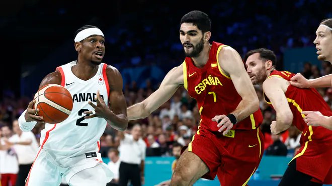 So anyone else thinking that Canada's Men's Basketball Team is going to be clashing with USA for gold at the #Paris2024 Olympics? This team is built different!