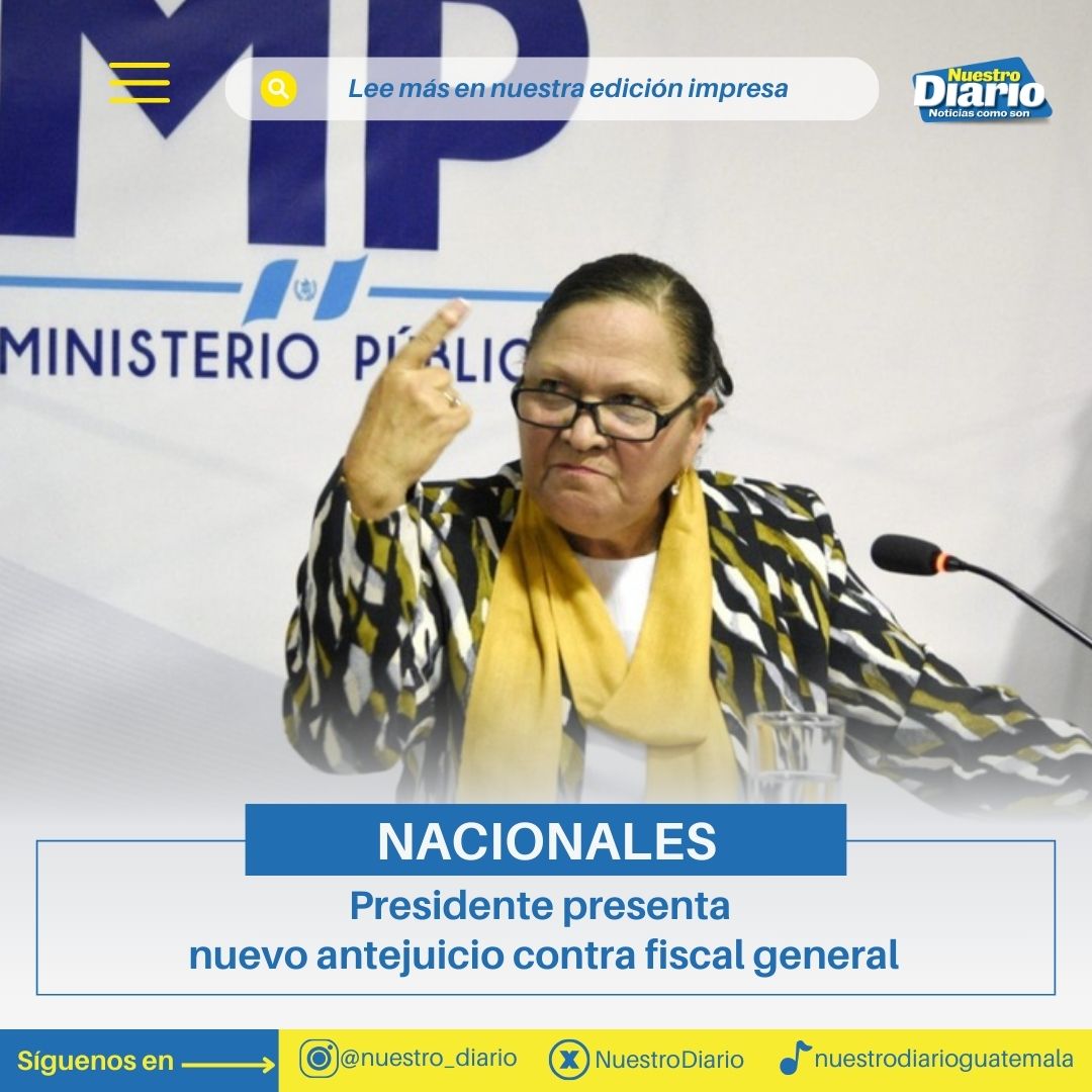 #Zona1🇬🇹| Bernardo Arévalo, solicitó antejuicio contra Consuelo Porras, por violación a la Constitución y abuso de autoridad. 🇬🇹

Fue señalada como un “actor antidemocrático”. 🗣️

¿Qué opinas?, deja tu comentario.👇

Entérate en #NuestroDiario. 🗞️📱
📷: Archivo.