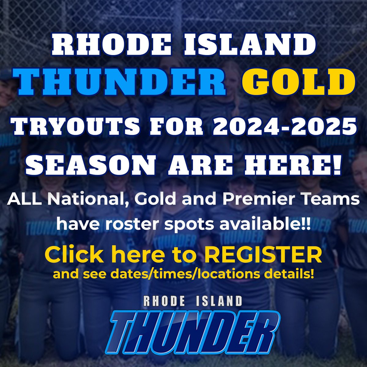 Try out dates below!!!
Get evaluated!!  National, Gold and Premier teams considered!! Join us!!
👇👇👇👇👇rhodeislandthunder.leagueapps.com/events/4206815…