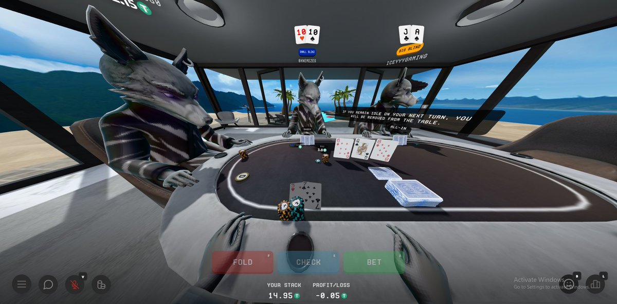 Fawllacious's tweet photo. "You know what i am? I'm a dog chasing cards. I wouldn't be able to fold my top pair to your overs." 🤣

@bagdotwin @thewolvesxyz https://t.co/GUMblj4czu