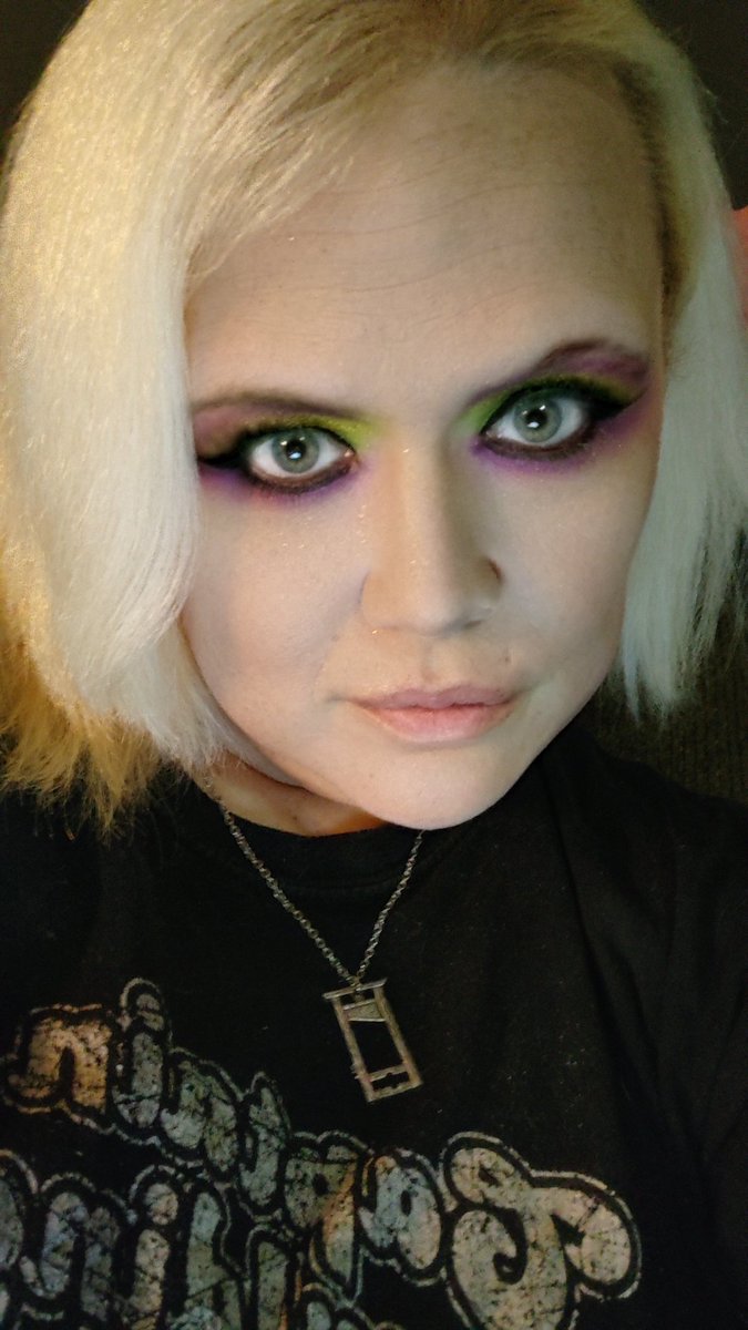 Testing out Beetlejuice eye looks.