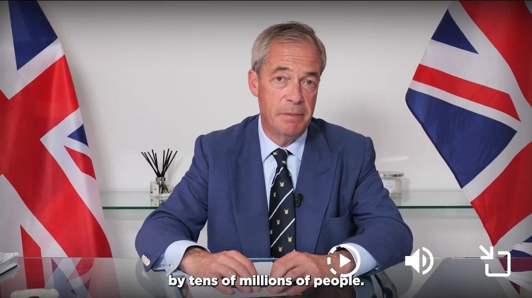 12 years ago London staged the best ever Olympics. We were a welcoming outward looking nation with a great sense of humour and our athletes excelled. 
Then #Farage backed by Putin and far right Tories began to divide us.
How dare that fucking traitor sit by our flag.