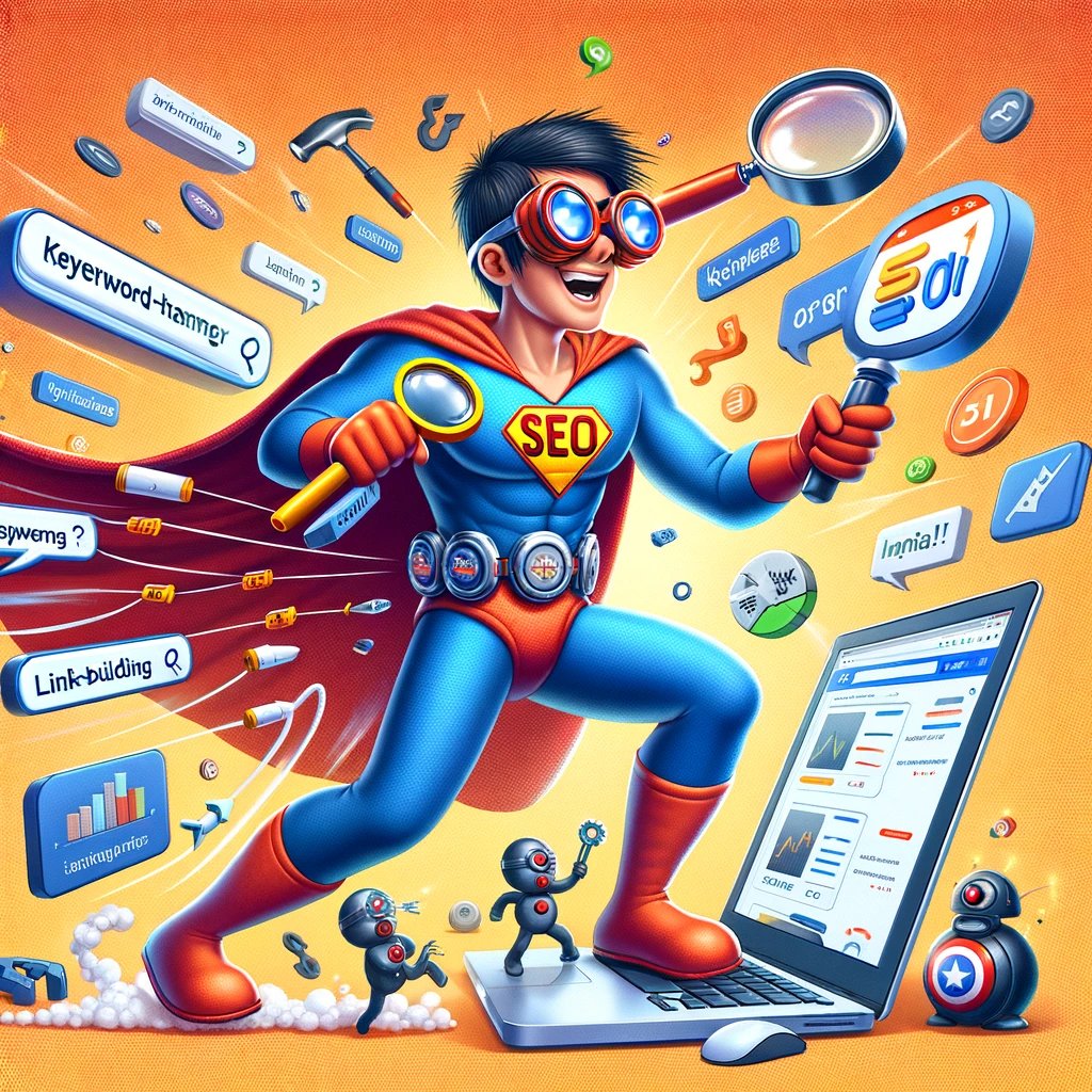Southpowok's tweet image. Meet the &apos;SEO Superhero&apos;—fighting for higher rankings and better visibility with every click! 🚀🦸‍♂️ Watch as this caped crusader optimizes websites to soar up the search engine results. 🌟💻 #SEOSuperhero #WebsiteOptimization #SearchEngineMagic #DigitalMarketing #SEO #WebRanking