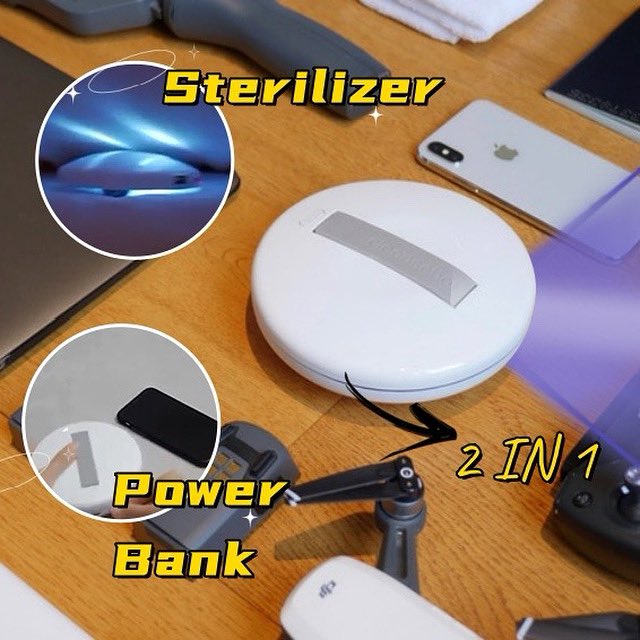 allon_mart's tweet photo. Clean and charge on the go with the 2-in-1 UV Disinfecting Robot & Portable Power Bank. 🦠🔋
Order here: https://t.co/pIL0mVQpas
#UVRobot #PortablePowerBank #TravelEssentials https://t.co/5vzexWa8mY