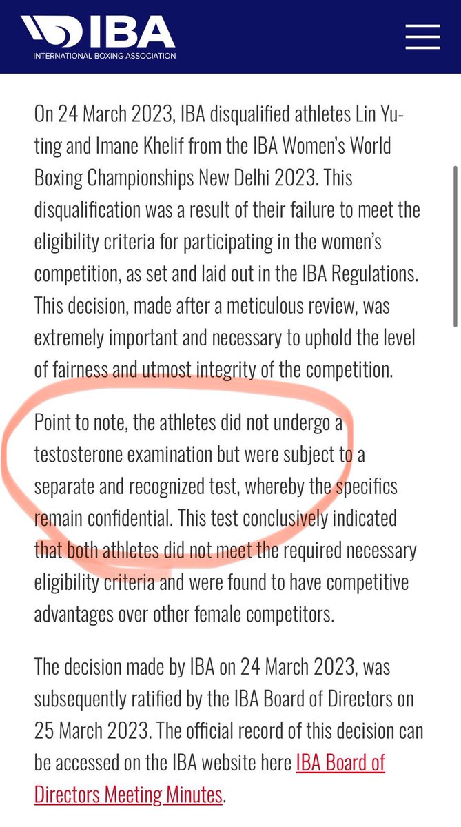 It is very sad that <a href="/elonmusk/">Elon Musk</a> stated Lin Yu-Ting has XY chromosome, according to IBA, but they provide “ZERO EVIDENCE”.

Common logic: 
If they DO checked chromosomes, IBA could just provide their chromosome test result, and the debate would end already. 
Instead, they said they