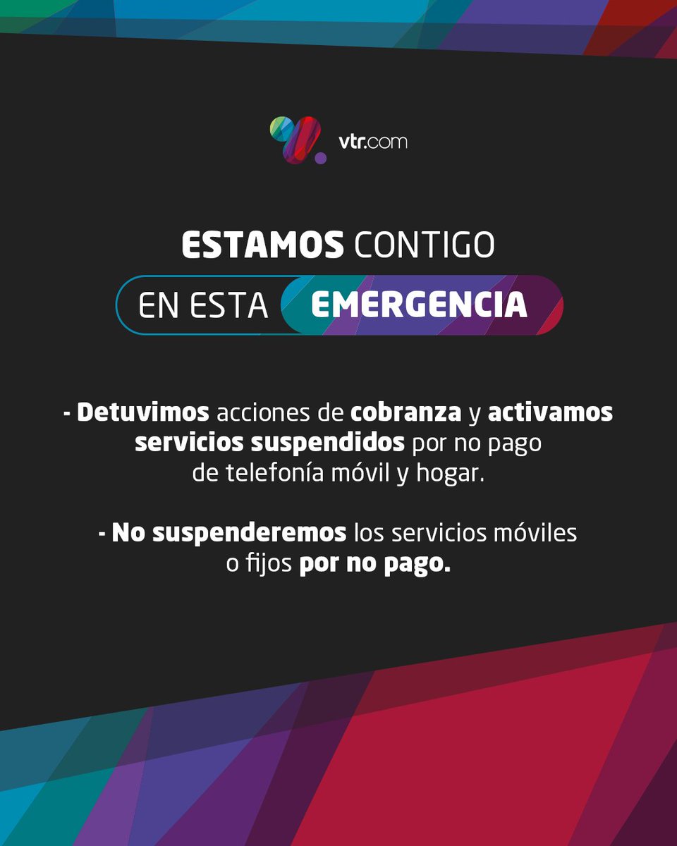 Porque estamos siempre junto a ti y más aún en momentos complejos, activamos nuestro plan de apoyo para nuestros clientes desde la Región de Valparaíso hasta la Región de los Lagos, incluyendo la Región Metropolitana.