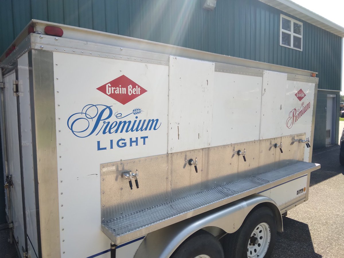 GaylordIslander's tweet photo. Beer wagon be chillin behind the concession stand. IYKYK 

Buckle up for a busy 2 days at Walsh Field...4 games Sat and 4 games Sun in #Region6C. https://t.co/voqmmljCc2