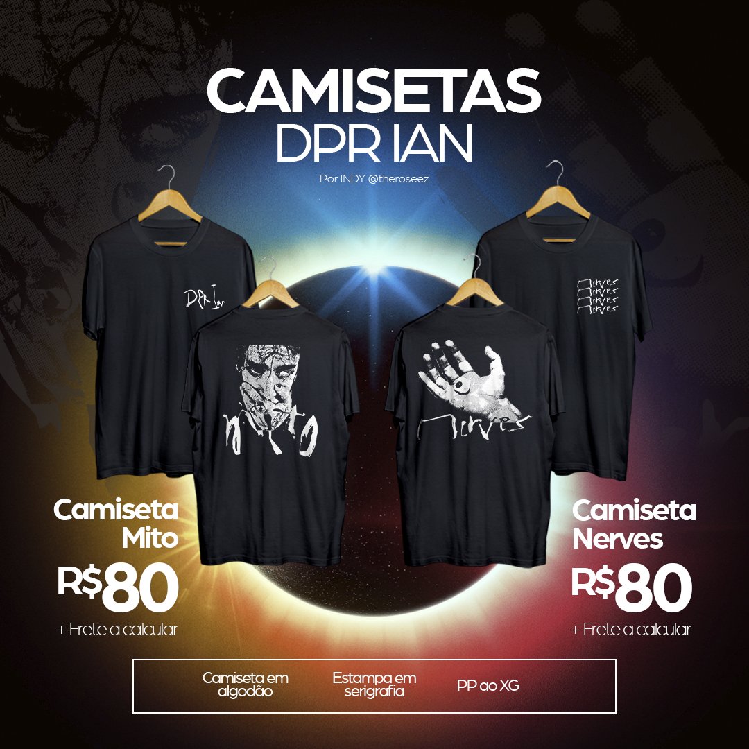 theroseez's tweet photo. CAMISETAS DPR IAN
por indy

💸 R$80 + frete a calcular
(pagar frete após a confecção)

⚠️PEDIDOS ATÉ 08/08⚠️

• Pagamento da camiseta até 08/08
• Produto em pré-venda. Produzidas em até 25 dias após o pedido ao fornecedor
• Para comprar, entre em contato comigo por DM https://t.co/a0hGNiG9iT