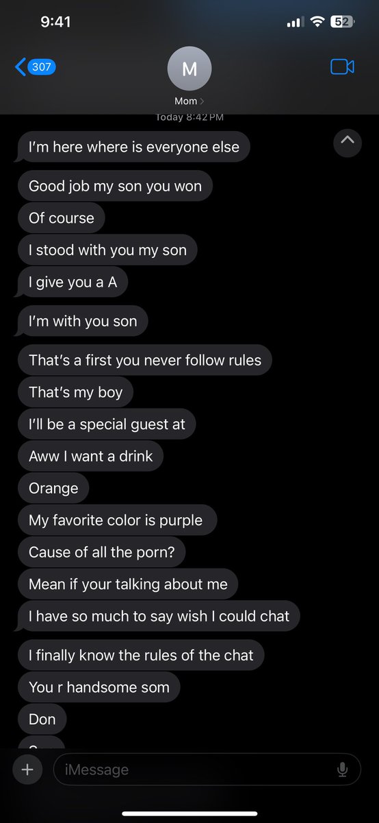 My mom doesn’t know how to use Twitch Chat so instead she texted me everytime she had something to say during my stream lol