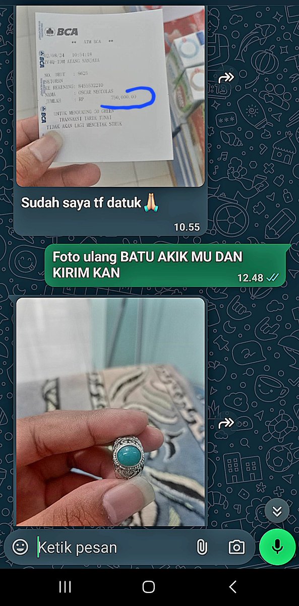 DatukMaharaja's tweet photo. Semuaa karena Panggilan Dari Leluhur-NYA...

(Mahar Pengisian Benda TERBAYAR DAN TERPENUHI)

#Pengisian #Leluhur #cincin #bacan #batuakik #spiritual #supranatural #jagadiri https://t.co/V9QIm4c5Si