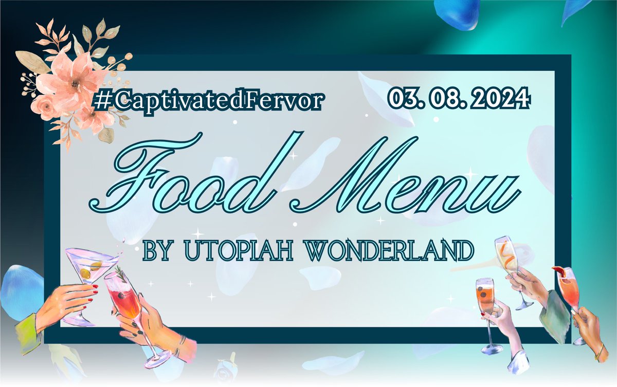 ⠀
⠀
𝐈𝐕𝐀𝐍 &amp; 𝐓𝐈𝐋𝐋’ 𝓼  𝐖𝐄𝐃𝐃𝐈𝐍𝐆 𝐀𝐅𝐓𝐄𝐑 𝐏𝐀𝐑𝐓𝐘   :   𝐅𝐎𝐎𝐃 𝐌𝐄𝐍𝐔 #CaptivatedFervor

⠀