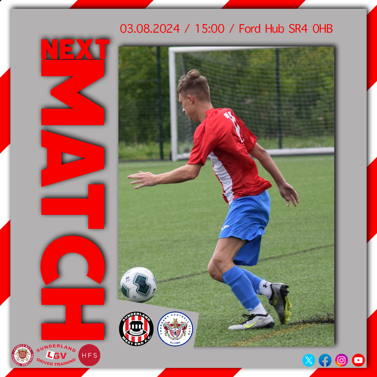Westend_FC's tweet photo. Its Matchday!!
Get yourselves down to the Hub this afternoon as we welcome @ThornabyFC_ to the @JohnGHogg Stadium in what promises to be an entertaining first home game of the season.
Kick off is 3pm and entry is £5 for Adults, £3 for Concessions and U16s only £1.
#westisbest https://t.co/vuYrZJ1qkO