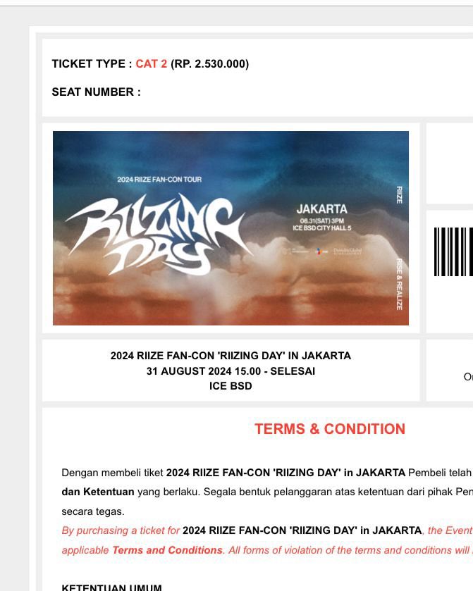 idehaha's tweet photo. WTS - WANT TO SELL RIIZE fancon 'RIIZING DAY' in Jakarta

CAT 2 price: 2,5 jt

Bisa COD di venue

#RIIZE #RIIZINGDAY #riizingday_in_JKT https://t.co/3wQsl9LoLh