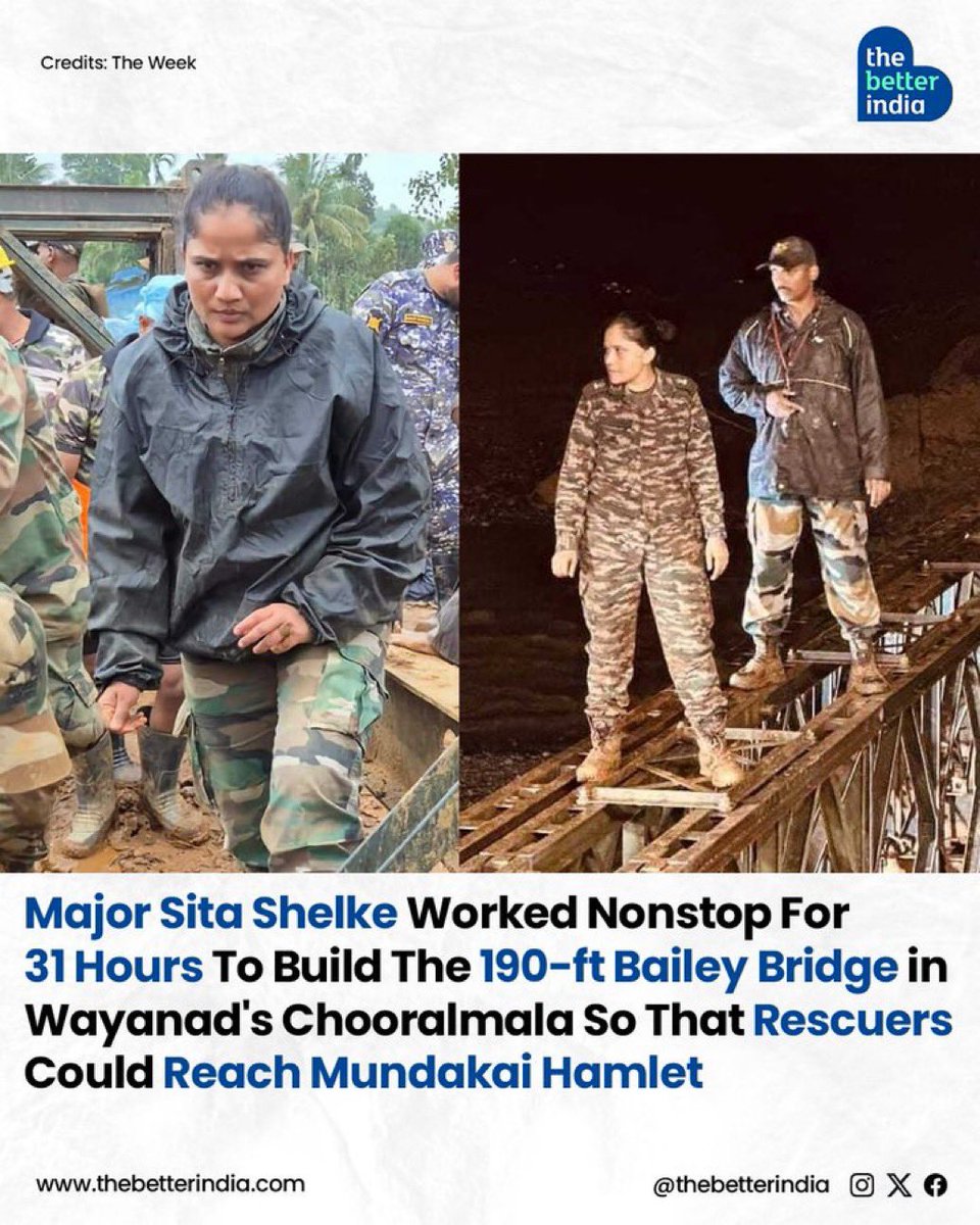 The WonderWoman of Wayanad. 

No need for DC  Super Heroes. 

We have them in real life out here…

💪🏽💪🏽💪🏽