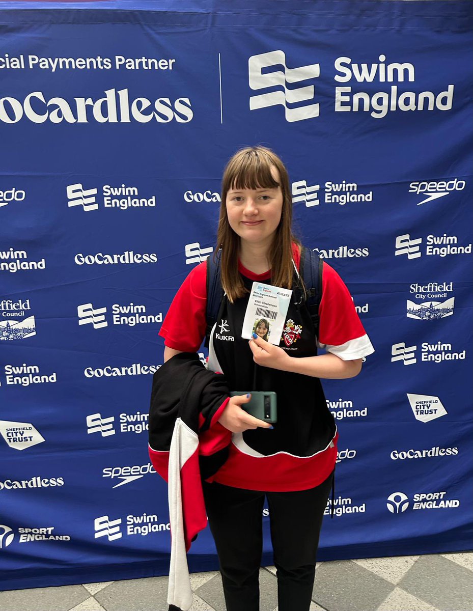 Sending huge good luck vibes to <a href="/SwimgirlEllen/">londonparismosaic</a> competing at the GoCardless Swim England Summer Meet 

Ellen is a #mosaic #downsyndrome multiple World Record holder &amp; World Champion - do your S14 best in Sheffield Ellen 

100m back 
#SESummerMeet #swimming #downsyndromeswimming
