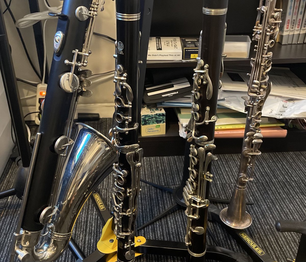 sota_baritone's tweet photo. 見慣れないクラリネットが我が家に…！ https://t.co/3Gqclfh7GL