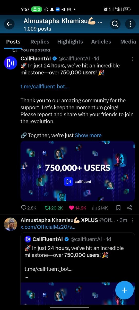 Almustapha Khamisu💪🏻 XPLUS (@officialmz20) on Twitter photo ☎️ <a href="/CallfluentAI/">CallFluentAI</a> transforms business communications through advanced AI-driven phone agents powered by blockchain technology. 🪙 Join #CallFluent and receive 500 $CALL coins when you sign up. #Binance #OKX #Bybit #Kucoin #HTX #Gateio #Upbit #Bithumb 1975018282 ☎️ <a href="/CallfluentAI/">CallFluentAI</a> transforms business communications through advanced AI-driven phone agents powered by blockchain technology. 🪙 Join #CallFluent and receive 500 $CALL coins when you sign up. #Binance #OKX #Bybit #Kucoin #HTX #Gateio #Upbit #Bithumb 1975018282