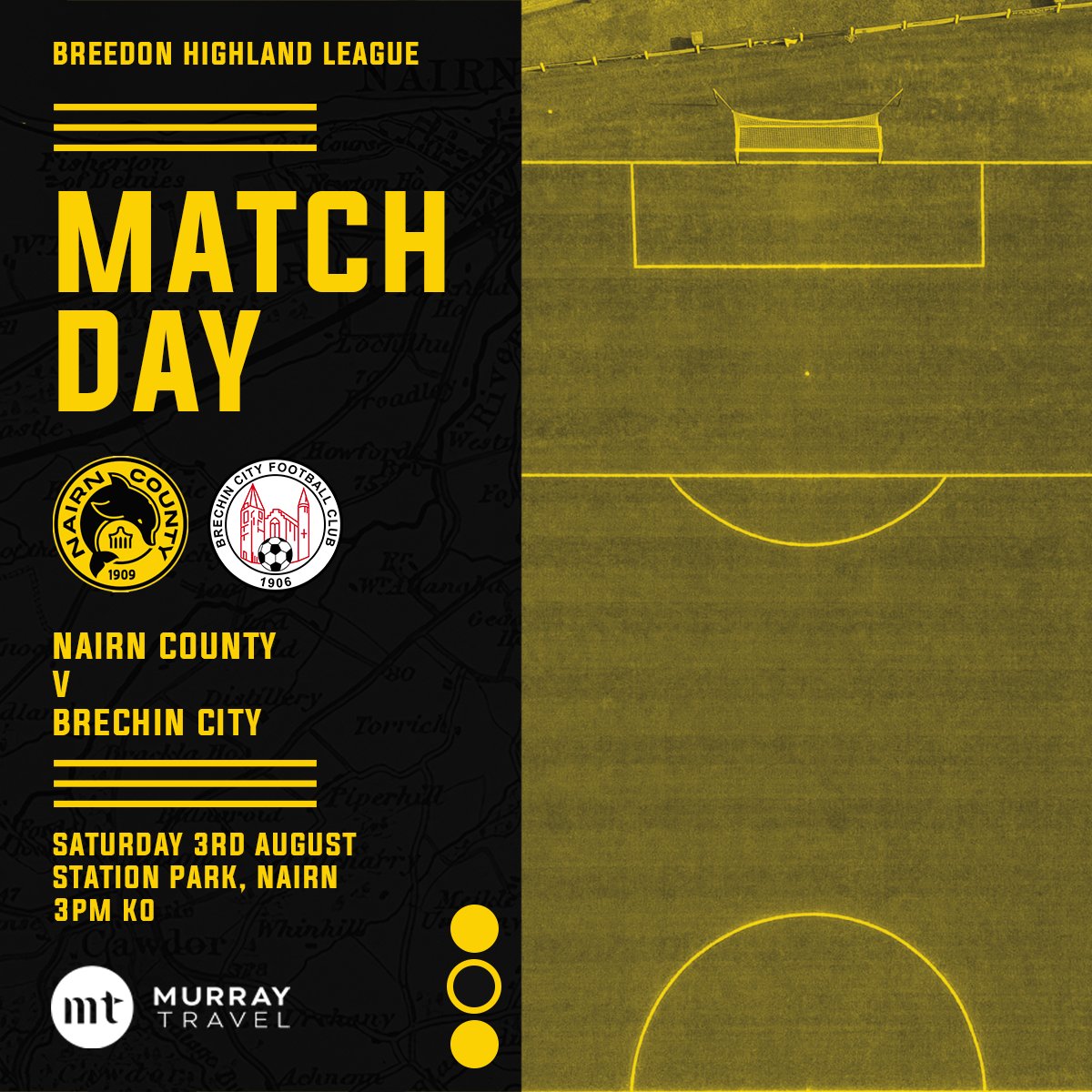 🟡 MATCHDAY ⚫️

🟡 Nairn County v Brechin City
🏆 Breedon Highland League
🗓️ Saturday - 3pm
📍 Station Park, Nairn
🎟️ Pay at the gate or in advance: app.fanbaseclub.com/Fan/Tickets/Se…

Ball Sponsor(s): WW Plumbing

Come on Nairn!