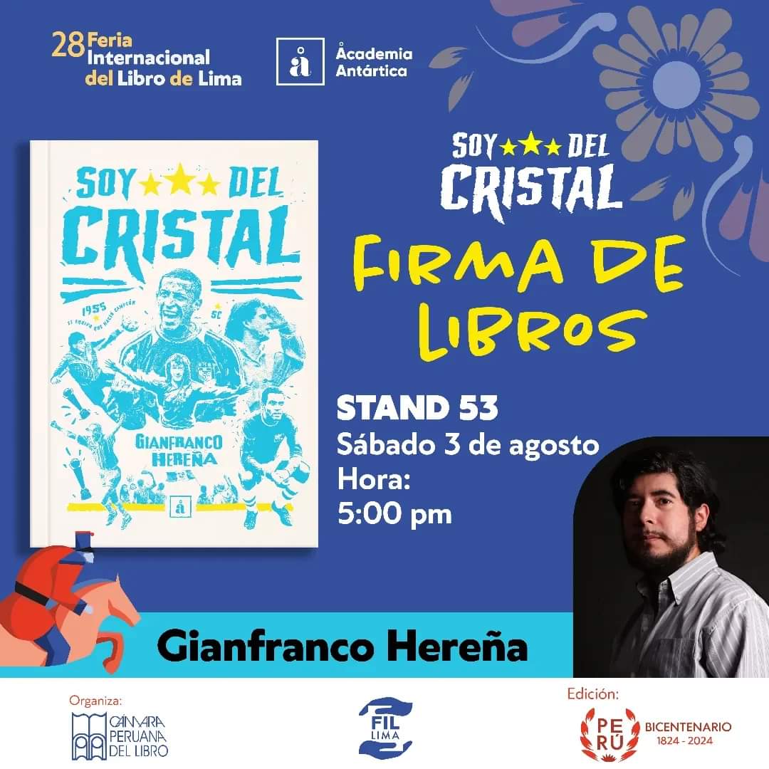 Bueno, mucho jale, mucha "canchita", pero mañana firmamos nosotros (libros, claro, dudo que el club quiera apostar por una joven promesa de 34 años). Ahí los veo, pueblo librero y celeste.