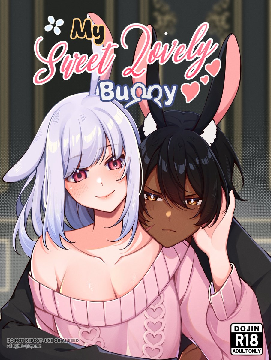 RuAfterDark's tweet photo. ITS BUNNY DAY!?
It's finally time to introduce my Mini Series!
My Sweet lovely Bunny 💗

It is a +18 Mini comics about 2 Lovely bunnies Ella and Calyx and their love story.. and nightly.. activities :D

#バニーの日 #BunnyDay https://t.co/0zBBdc8znv