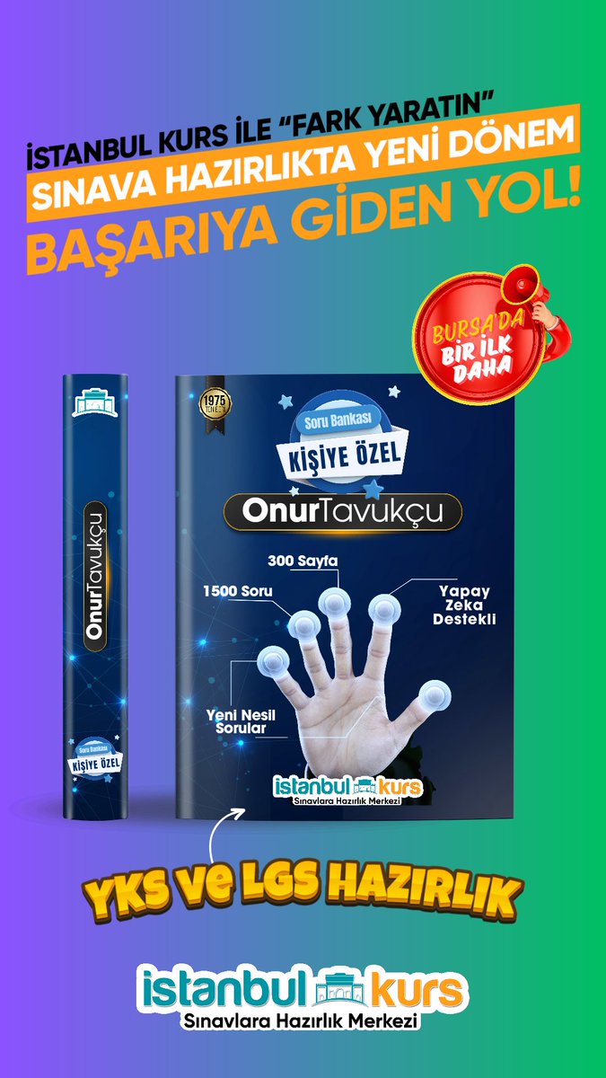 İstanbul Kurs ile YKS-LGS Sınav Hazırlığında Yeni Dönem❗

Kişiye Özel Yapay Zeka Destekli Soru Bankası🧠

Fiyat ve bilgi için hemen tıklayın👇
WhatsApp Hattı🤳 wa.me/902242205882?t…,

#bursasınav #bursalgs #bursayks #bursatyt #bursaayt #bursadeneme #whatsapphattı #YapayZeka