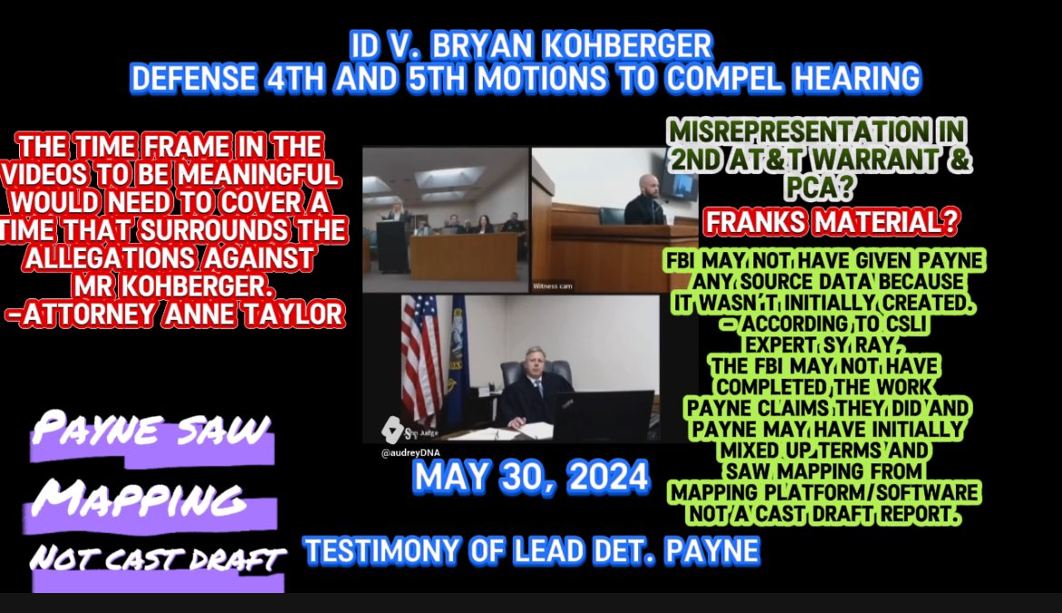 GlitchDNALab's tweet photo. IDAHO4: Franks Material - Misrepresentation in 2nd AT&T Warrant & PCA? #... https://t.co/FxWA0rXeq8
ID v. Bryan Kohberger 4th & 5th MTC hearing
#PayneSawMappingNotCASTdraft
#bryankohberger #AnneTaylor #Idaho4 #JayLogsdon #TrueCrime #truecrimecommunity #NotCASTdraft #Mapping https://t.co/9yDuzduQbG