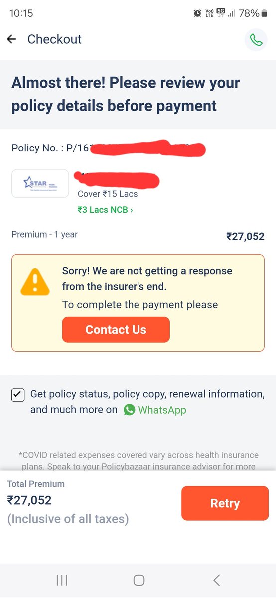 TanwarJitin's tweet photo. @policybazaar I am not able to renew my policy. Calling on your customer care, Noone is picking call. 

Such a pathetic experience. https://t.co/O1zV00jCu7