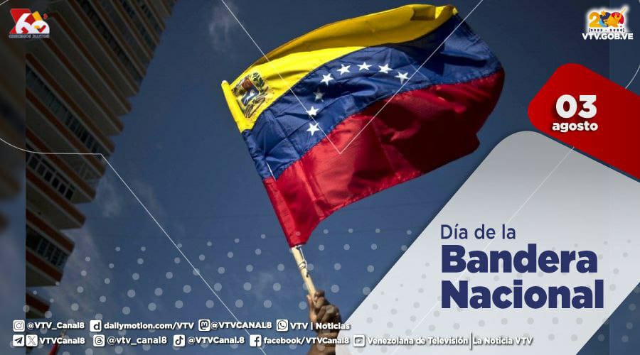 VTVcanal8's tweet photo. #EFEMÉRIDE🗓️| Se cumplen 218 años de la primera e histórica izada de la Bandera Nacional por parte del Generalísimo Francisco de Miranda junto a su Expedición Libertadora en La Vela de Coro, hoy, estado Falcón.

¡Feliz Día del tricolor nacional! 🇻🇪 

#PaísDeOchoEstrellas https://t.co/BWRf9nr5Km