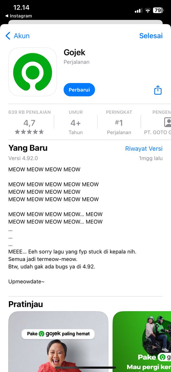 mau update app malah nemu <a href="/gojekindonesia/">Gojek Indonesia</a> meow meow😭😭