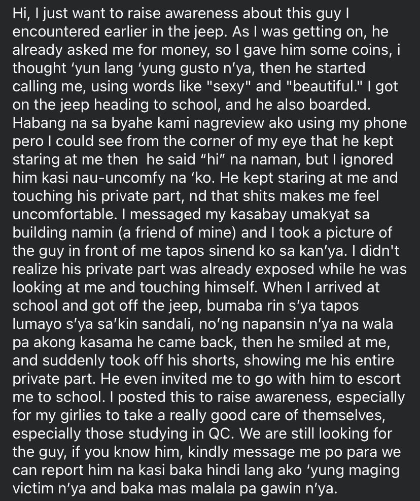 luvvssunjaywon's tweet photo. HELP REPOST TO SPREAD

THIS HAPPENED TO MY FRIEND IN QC https://t.co/SmbXKj1p0m