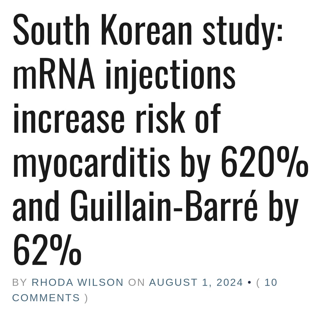 gc2life's tweet photo. A recent large-scale, peer-reviewed study from South Korea found a significant increase in the risk of serious cardiac and neurological conditions following mRNA covid vaccination.
Filed under "Told Ya So," but the Marxist/Globalist "fact-checkers" kept blocking it.
M*rderers. https://t.co/ndEMJ8JwRn