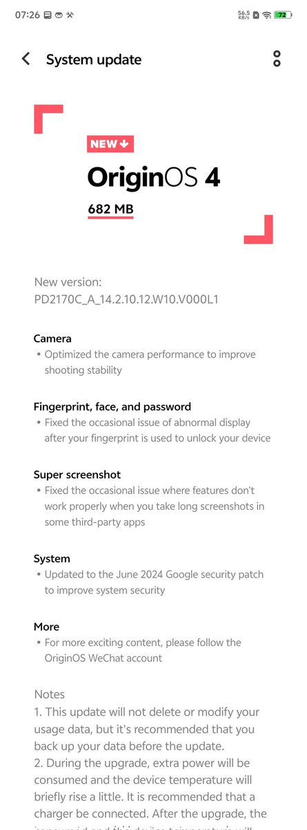 fabrizio_degni's tweet photo. New firmware update for the #VIVOXNote with various improvements to be verified.
#vivo #firmware #OriginOS4 https://t.co/g7fZ6aUMBU