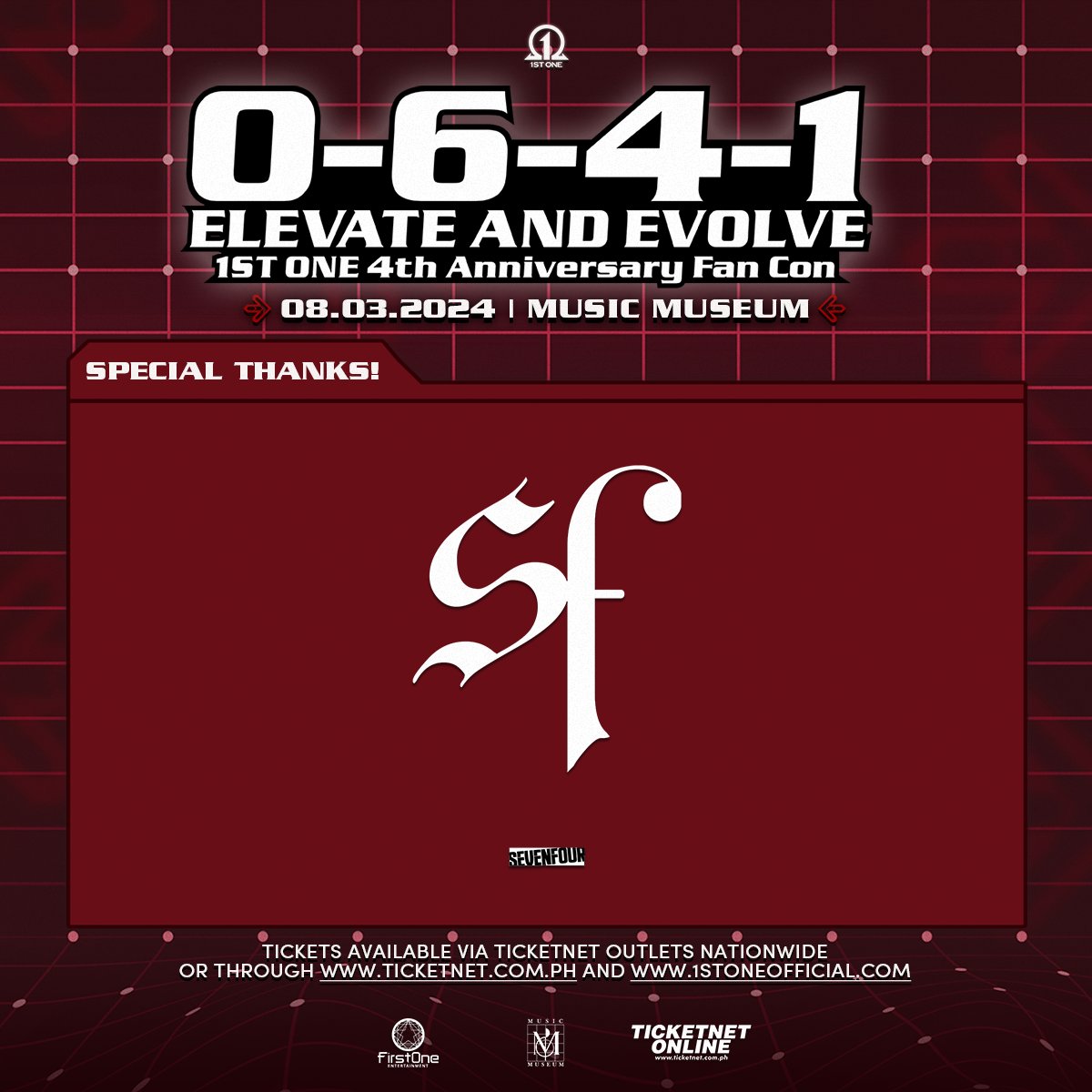 1stoneOfficial's tweet photo. This Fan Con wouldn't be possible without our official partners and sponsors π«Ά
Special Thanks
Seven Four Clothing
Official Hashtags:
#SevenFour
#1stOne
#0641_ELEVATEANDEVOLVE
#1stOneFANCON https://t.co/WkzcNZJPmV
