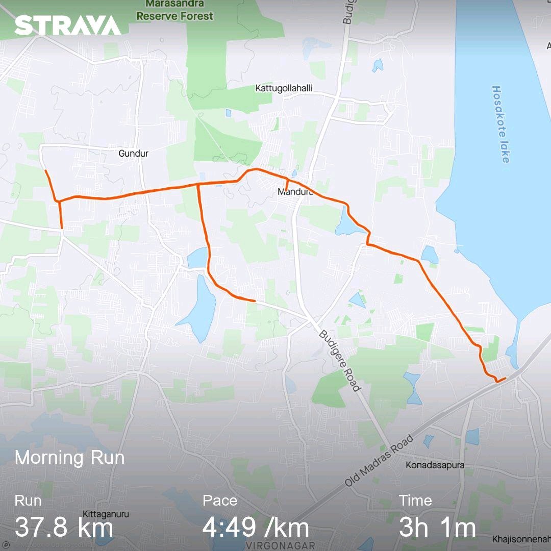 ngurralu's tweet photo. The Final Long run for Hyderabad Marathon is Done.. 
#run #running #runners #fitness #hyderabad #longrun #Marathon 

Check out my activity on Strava: https://t.co/MDMxo3iDgn https://t.co/WISlg7PHAE
