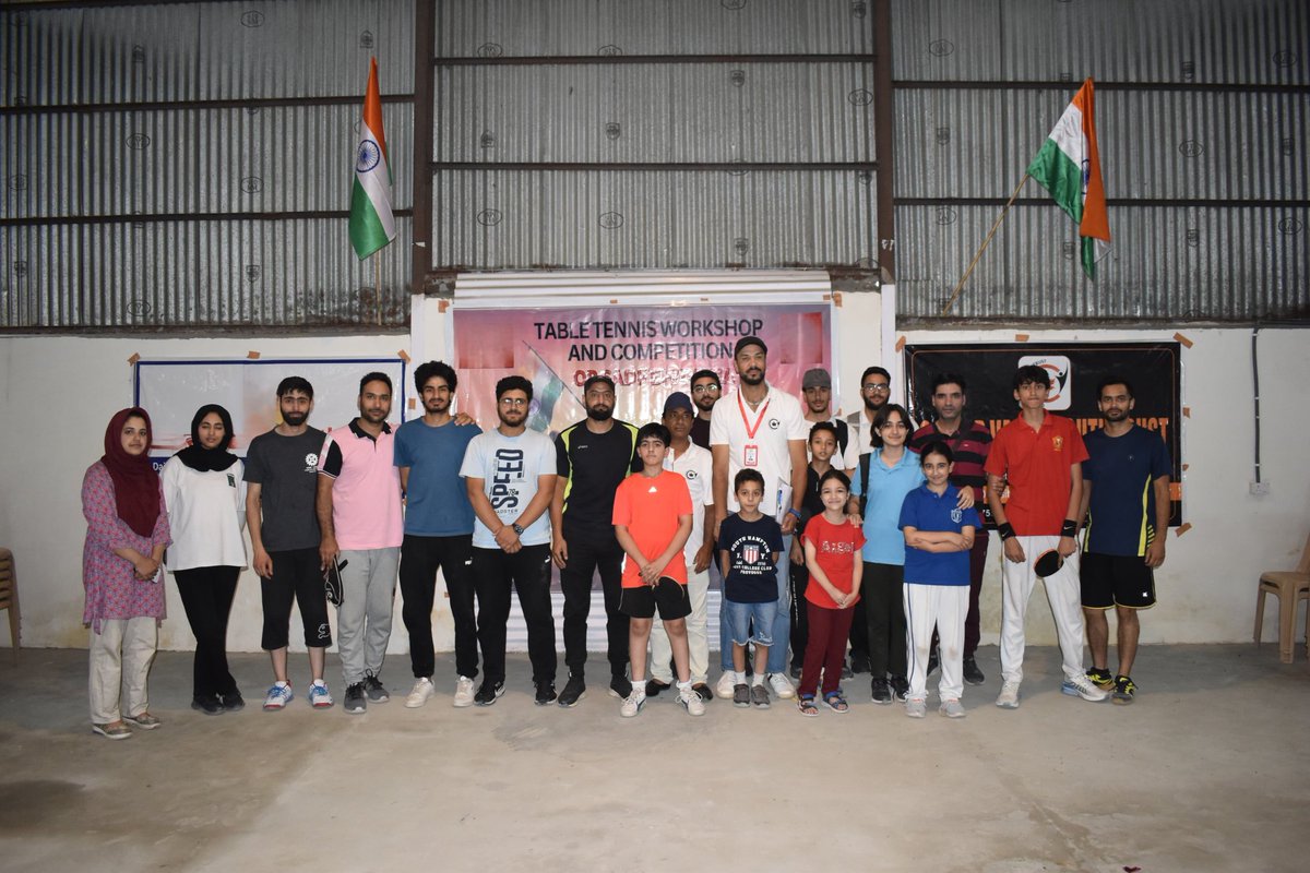 terewalajaat's tweet photo. #IndianArmy organised #Table Tennis Workshop and Competition for youth of #Kashmir at Youth Development Centre, Chattabal (Srinagar) on 01 Aug to 02 Aug 2024. #EndBadGovernanceInNigeria #KimJiWon #IgboMustGo #AjithKumar #NaneNane #اسماعيل_هنية #VenezuelaLibreDelDictador https://t.co/JapsVsOqw9