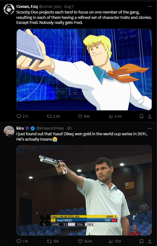 Fred has that Olympic Shooter type of pose apparently