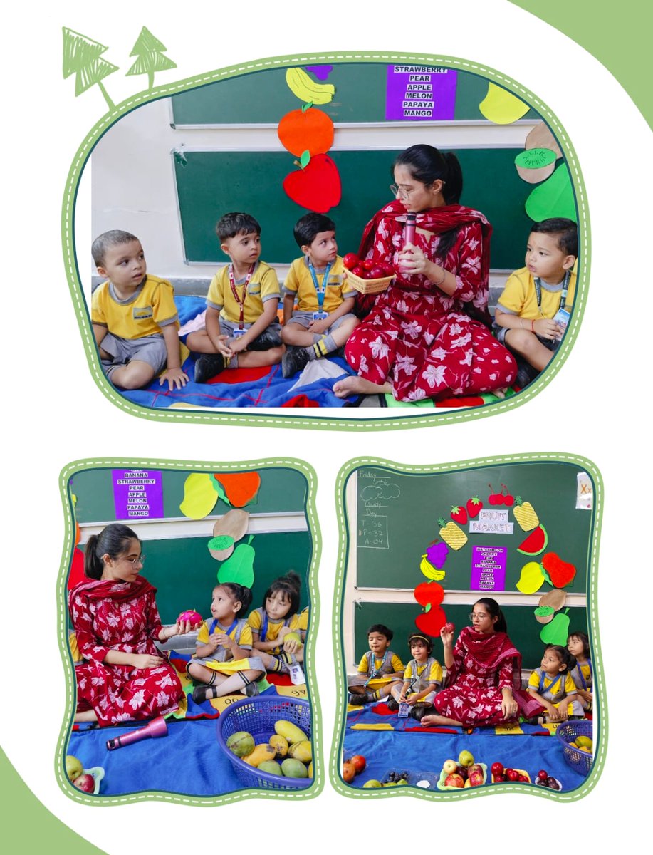 SpsMayurVihar's tweet image. &apos;Nurturing Young Minds Through the Joy of Fresh Fruits.&apos; #ECD #funwithlearning #SalwanPublicSchool #MayurVihar #learningengagements #exploringwithlittleones #inspiringkids #growingtogether #healthyharvest #fruitfiesta