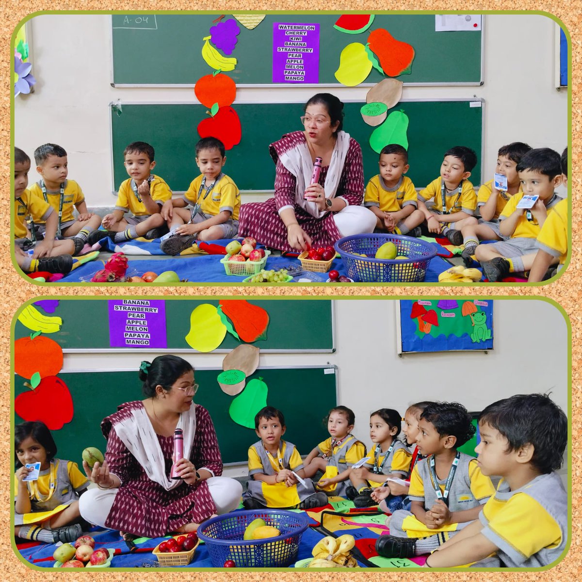 SpsMayurVihar's tweet image. &apos;Nurturing Young Minds Through the Joy of Fresh Fruits.&apos; #ECD #funwithlearning #SalwanPublicSchool #MayurVihar #learningengagements #exploringwithlittleones #inspiringkids #growingtogether #healthyharvest #fruitfiesta
