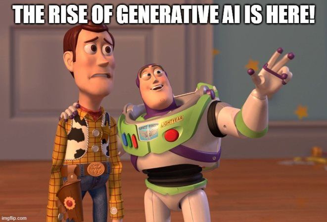 DigitalMemeLab's tweet photo. Generative AI: Transforming the world, one algorithm at a time! 🚀 #TechRevolution #AI #FutureIsNow https://t.co/8De8nqZEkf