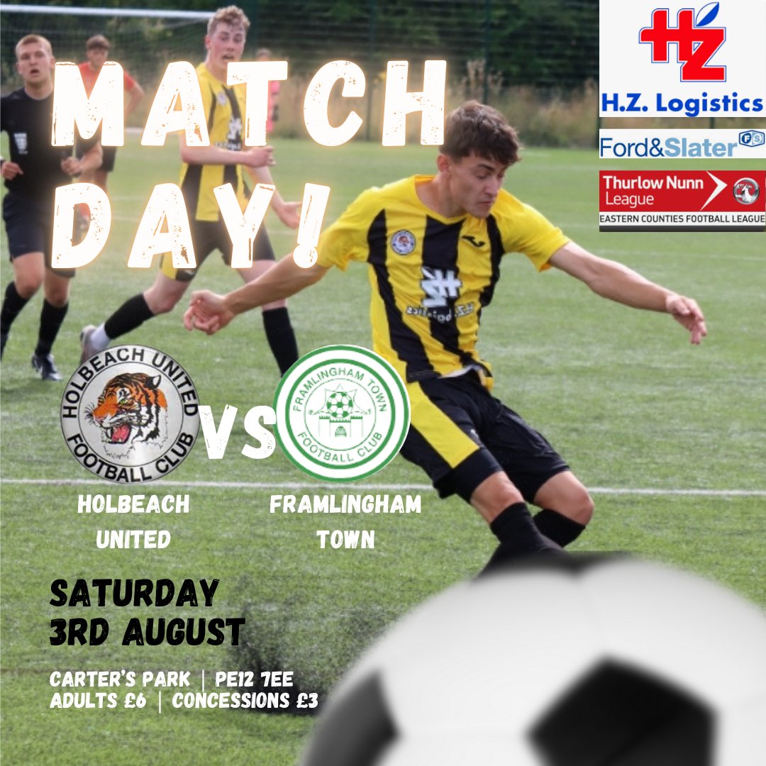 Holbeach United FC (@holbeach_utdfc) on Twitter photo 🔥 MATCH DAY!
🆚 <a href="/TheCastlemen/">Framlingham Town FC</a>
🏟️ Carter's Park 🐯
⏰ 3pm kick off
ℹ️ Club car park is not available due to a private function, please park on the roadside.
Back on home turf for the first time this season, we look forward to welcoming old and new faces to Carter's Park.
#COYT 🔥 MATCH DAY!
🆚 <a href="/TheCastlemen/">Framlingham Town FC</a>
🏟️ Carter's Park 🐯
⏰ 3pm kick off
ℹ️ Club car park is not available due to a private function, please park on the roadside.
Back on home turf for the first time this season, we look forward to welcoming old and new faces to Carter's Park.
#COYT